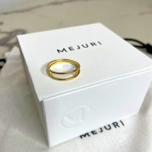 MEJURI 14K Double Band Stackable Ring!